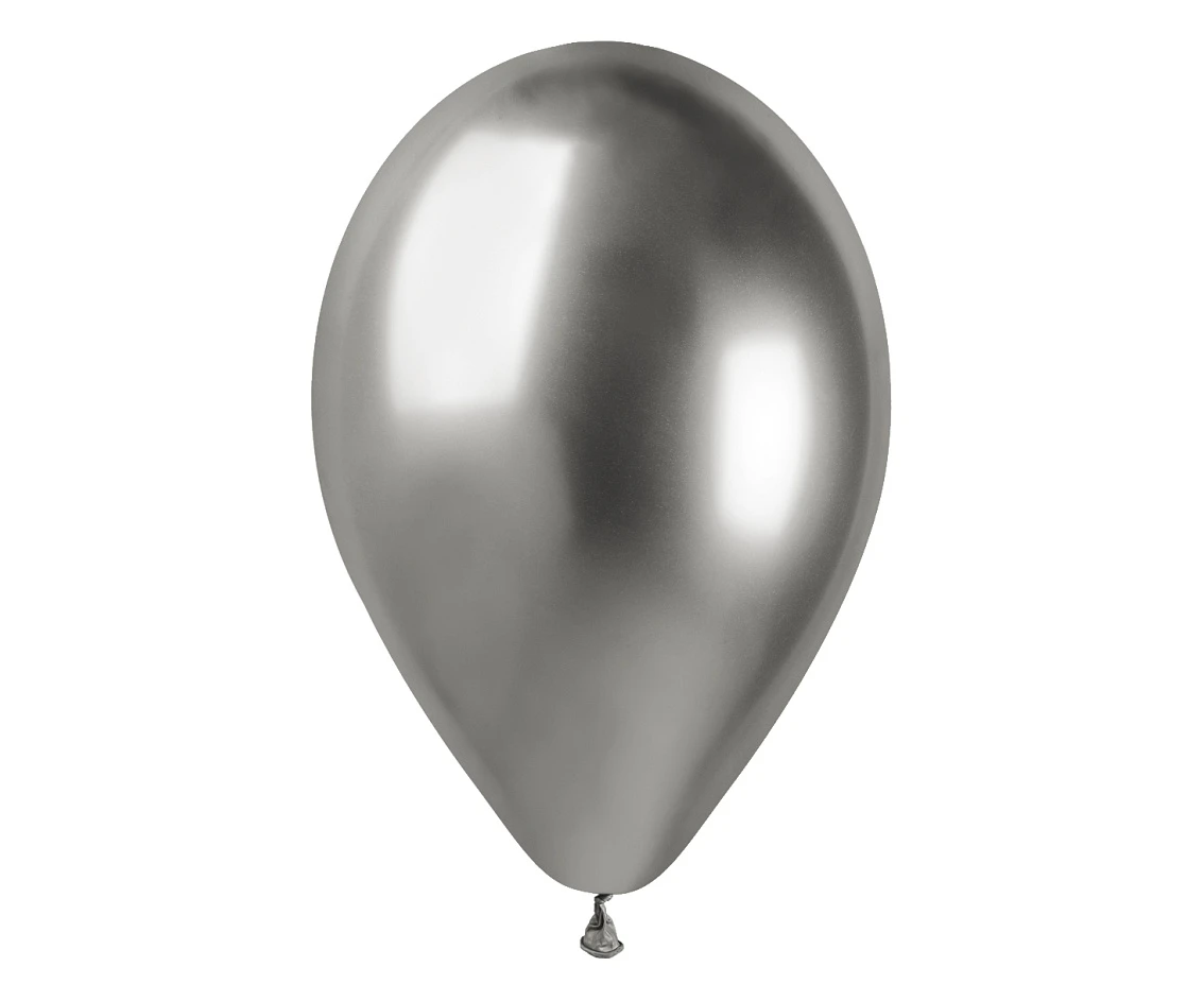 Gemar 13" Balloons, shiny silver, 6 pcs.